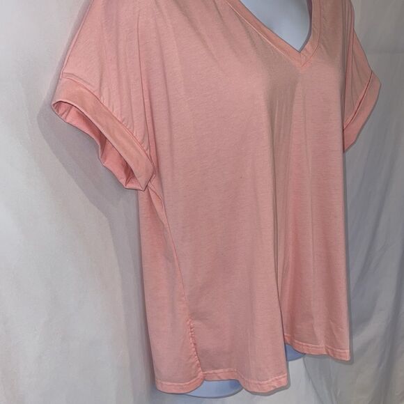 Pink cuffed sleeve tee Size 2XL - Picture 5 of 8